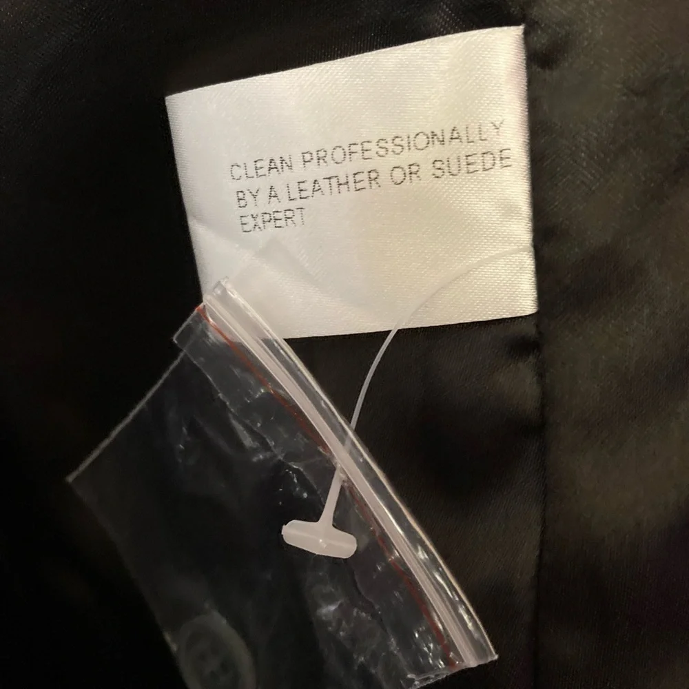 MARVIN RICHARDS weave/rabbit fur collar leather jacket SM NWT